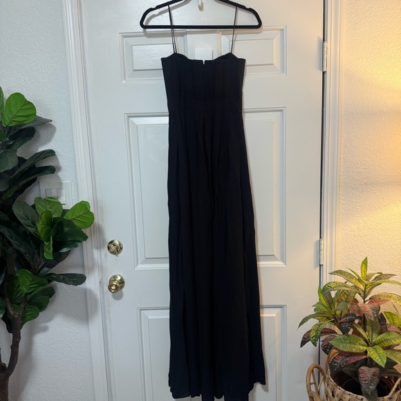 NWT L’agence Black Maxi Dress Front Slit Size 2 - Picture 5 of 9